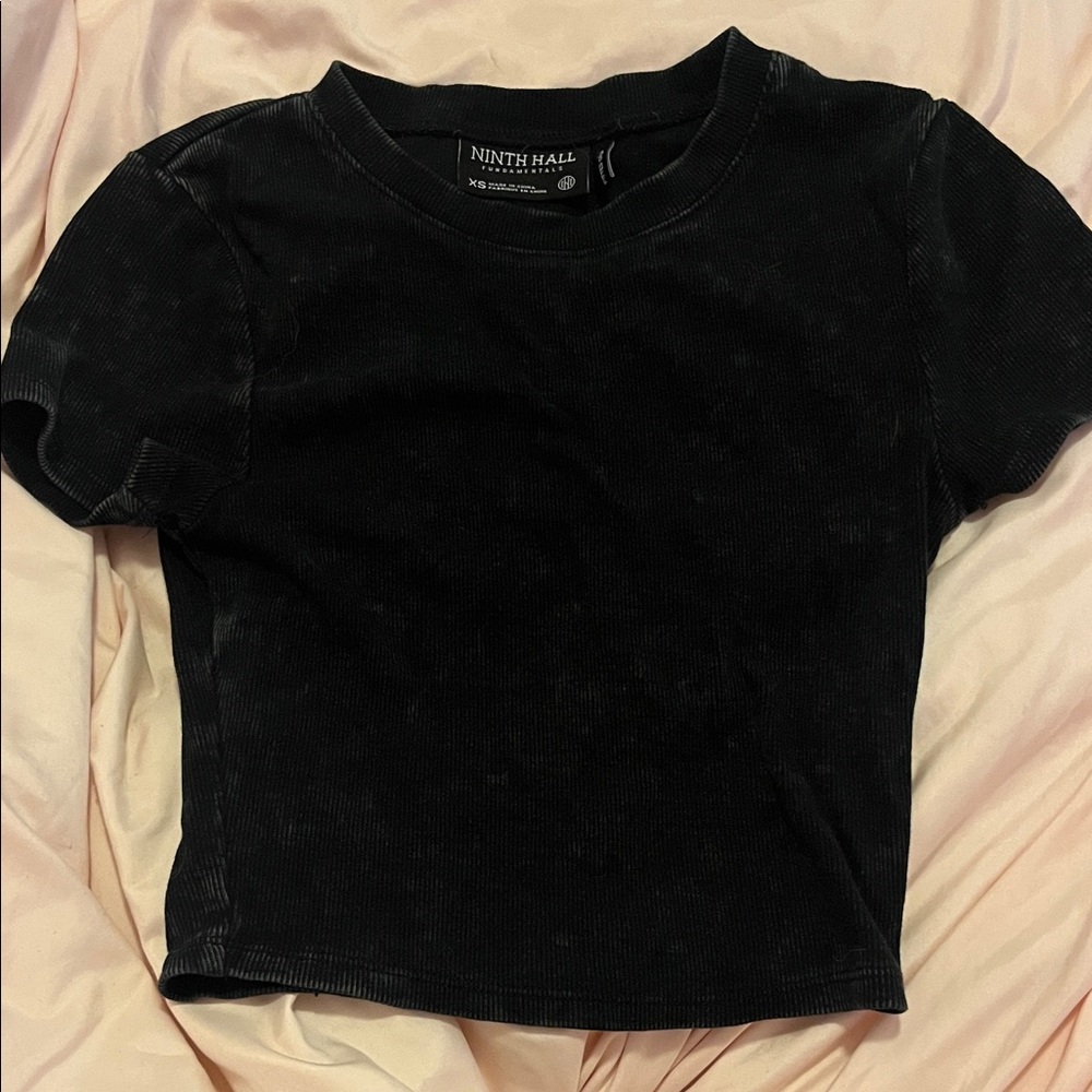 Ninth Hall Black Crop Top for Women